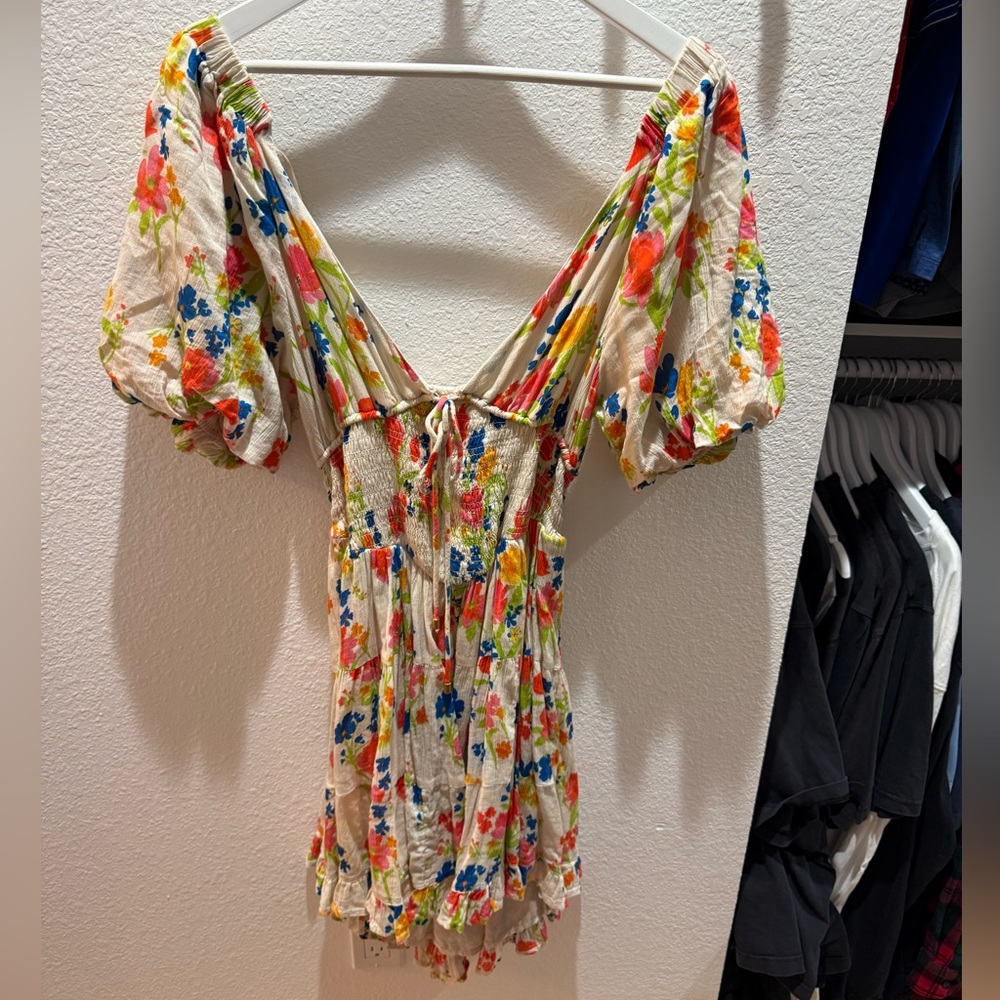 Floral Puff Sleeve Women's Dress Free People